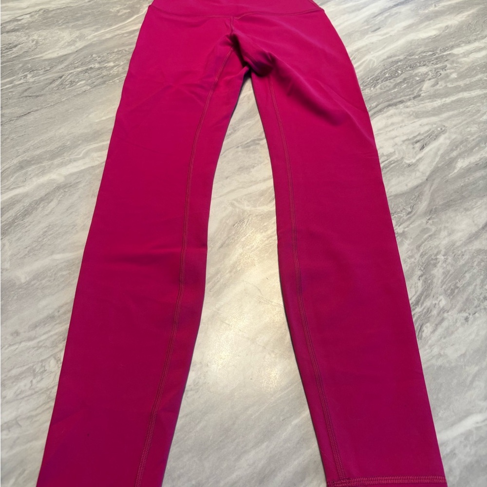 Lululemon Nwot Wonder Train Vibrant Pink Leggings